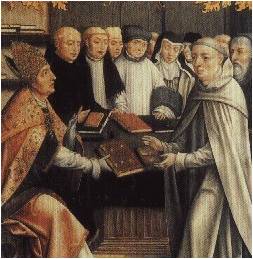 Augustine presents the rule to his brothers